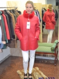 CHAQUETA MERINO ROJO C/VISON 1022